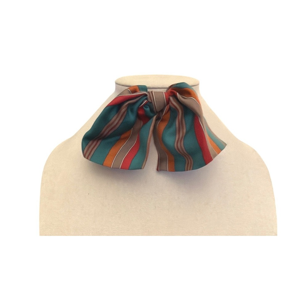 Vintage Van Horn Designs Silk Bow Tie Preppy Retro Dark Academia Colorful